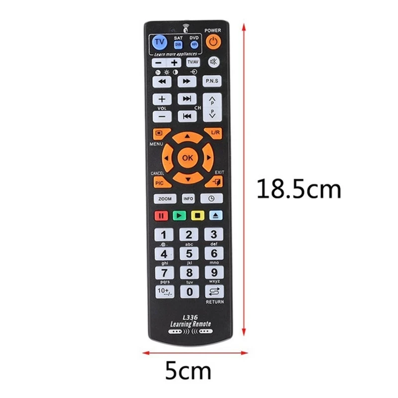 High Quality Universal Smart L336 IR Remote Control With Learning Function Copy for TV CBL DVD SAT STB DVB HIFI TV BOX VCR STR-T