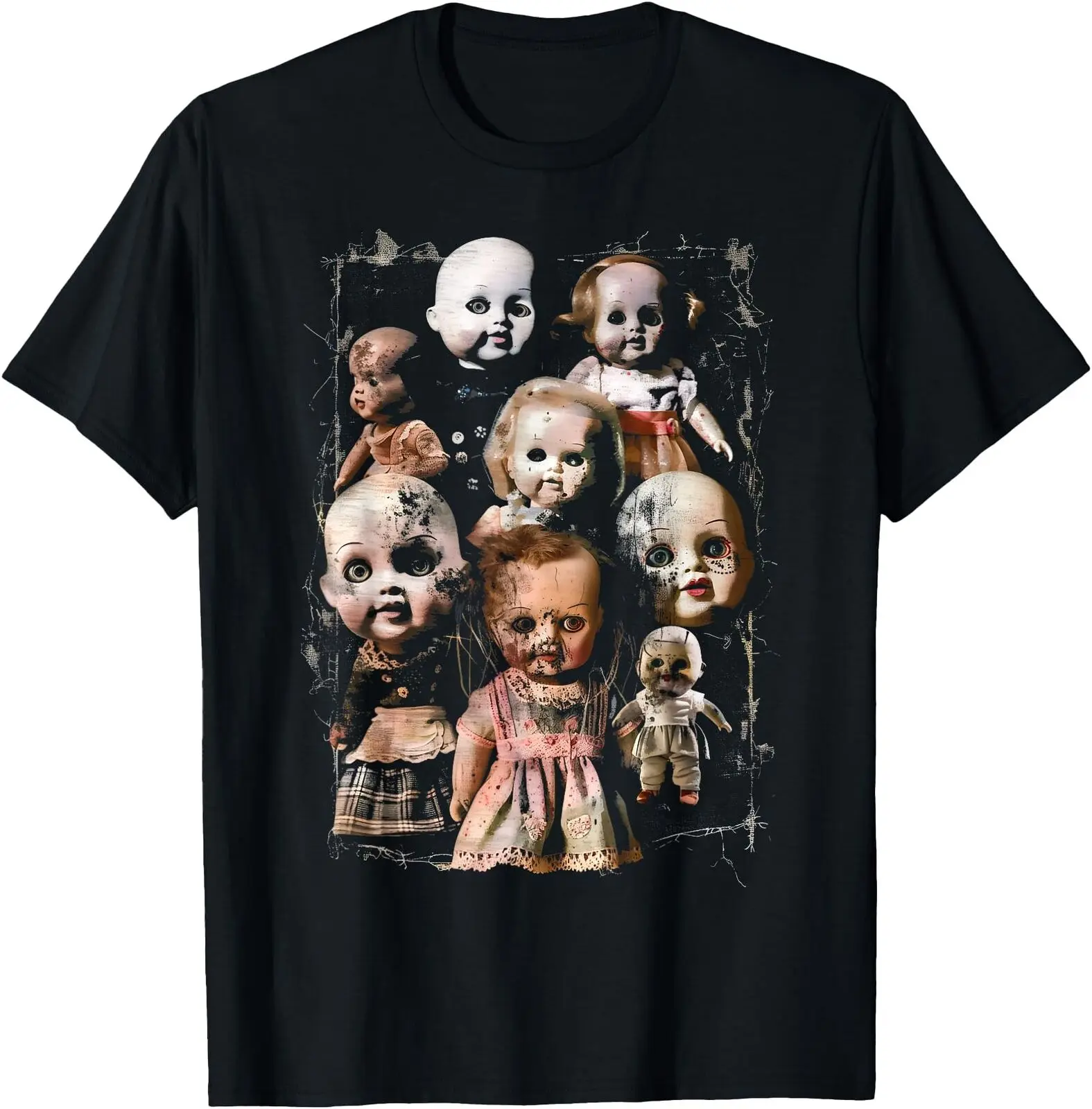 

Creepy Dolls Haunted Possessed Horror Movie Goth Alt Scary T Shirt Men