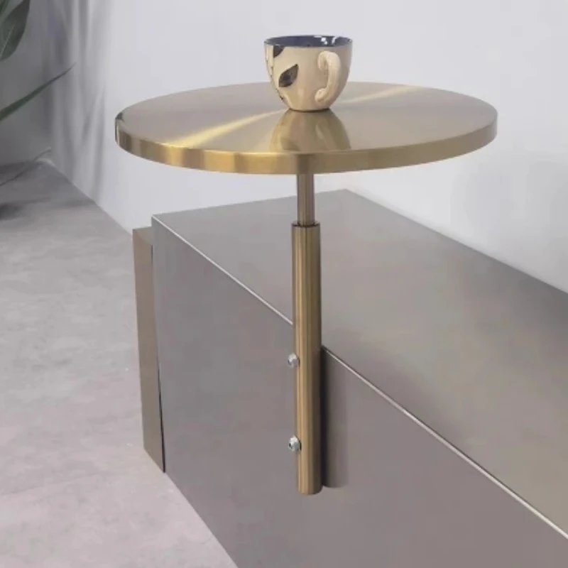 Modern Minimalist Paslanmaz Çelik Asma Bar Masası Kompakt Tezgah Yer Tasarruflu Köşe Masası Kafe Dükkanı İçin Paslanmaz