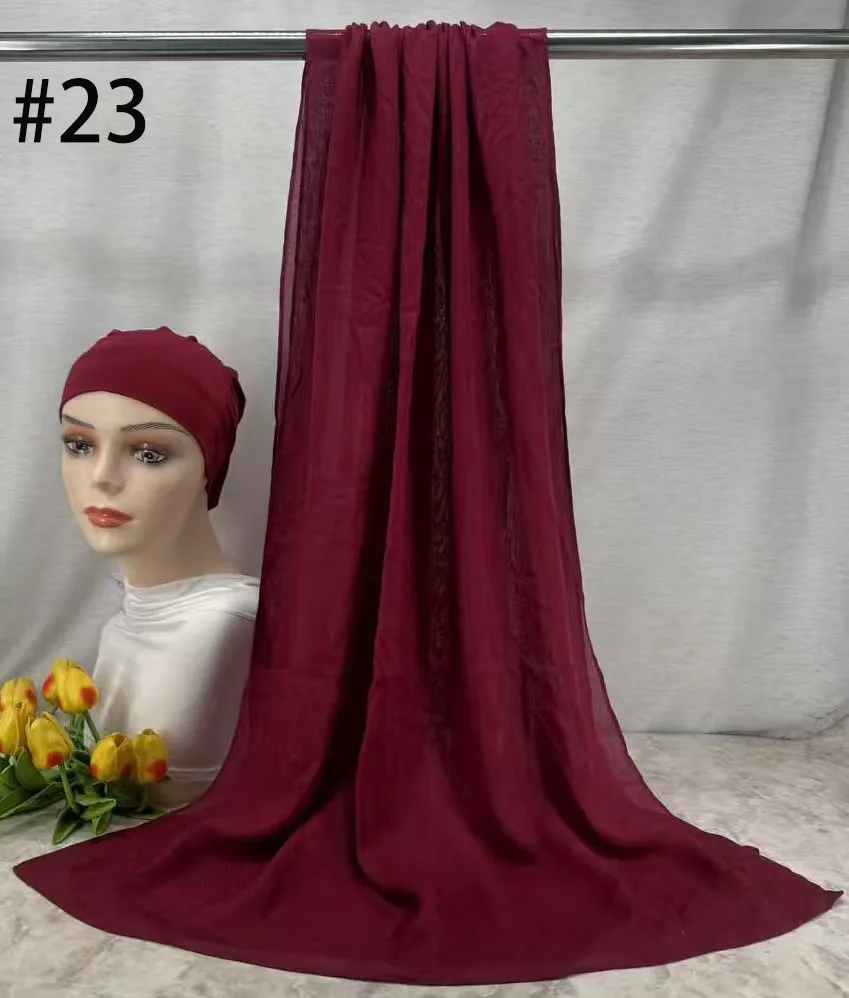 Mini Modal Hijab with Undercap Set Basic Stretchy Pullover Headscarf Thin Breathable Sunscreen Head Wrap Hijabs Scarf 165*50cm image 3