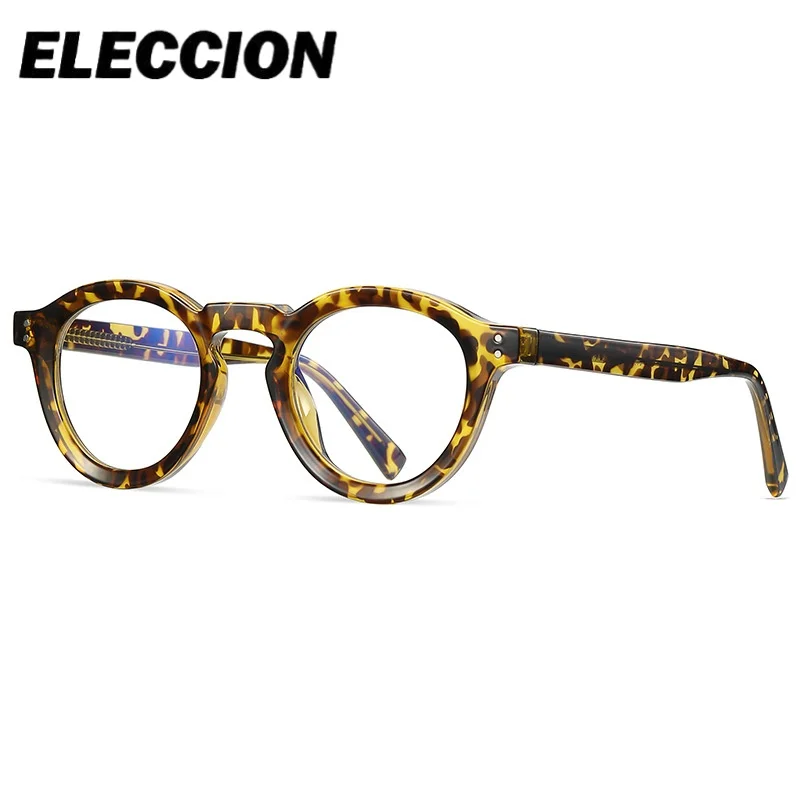 ELECCION Occhiali da vista Anti Luce Blu TR90 Rotondi Donna Uomo Occhiali Fotocromatici/Progressivi Telaio Presbiopia Miopia