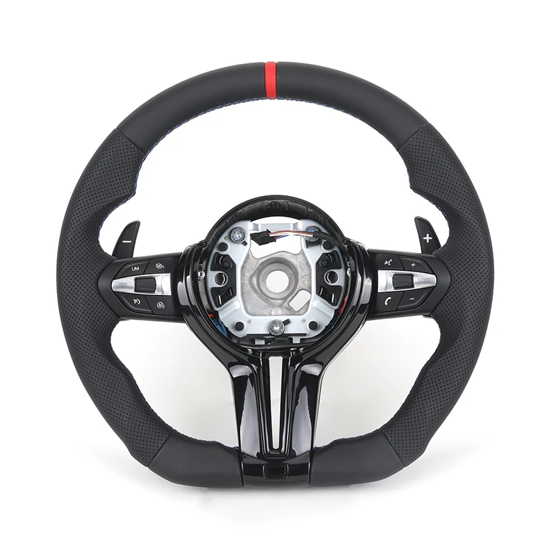 

M Sport Flat Bottom Steering Wheel for BMW F01 F06 F10 F11 F12 F20 F21 F22 F25 F26 F30 F31 F32 F33 F34 F36 M3 F80 M4 F82 M5 F90