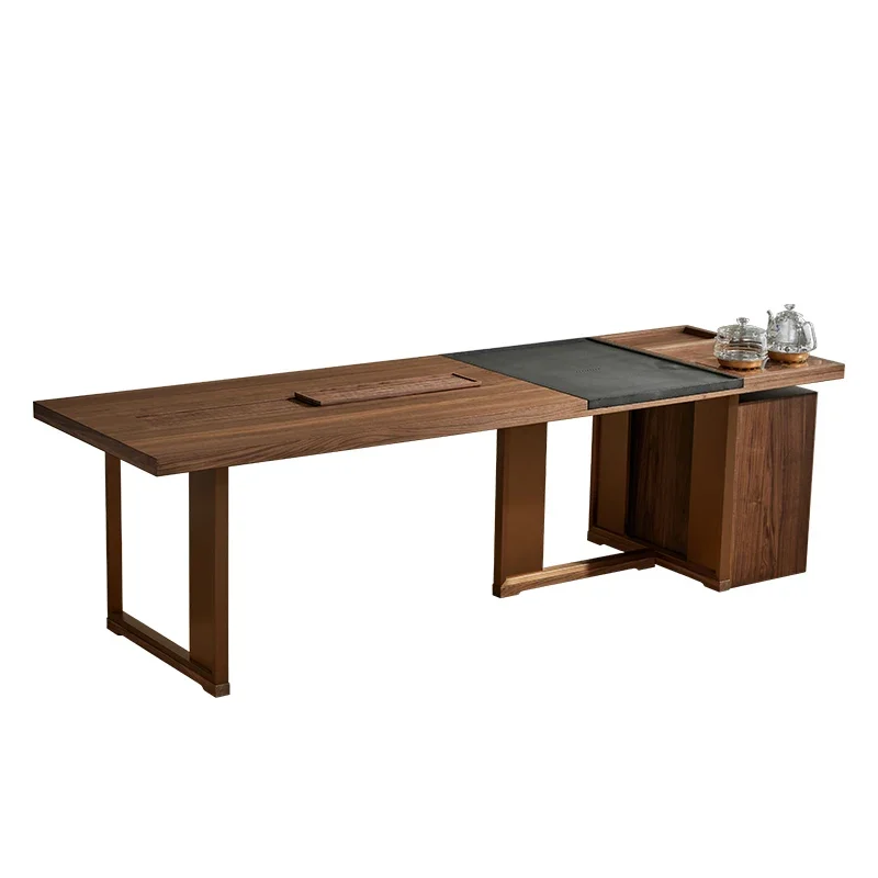 

Solid wood new Chinese office, tea table, North American black walnut