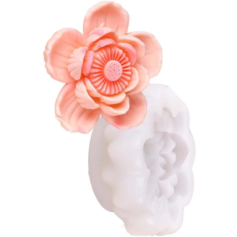 YQ Flexibele Siliconen Mal 3D Bloemvormige Wax Kaars Mallen Geurende Aromatherapie Maken Mold Handgemaakte Ornament Mold