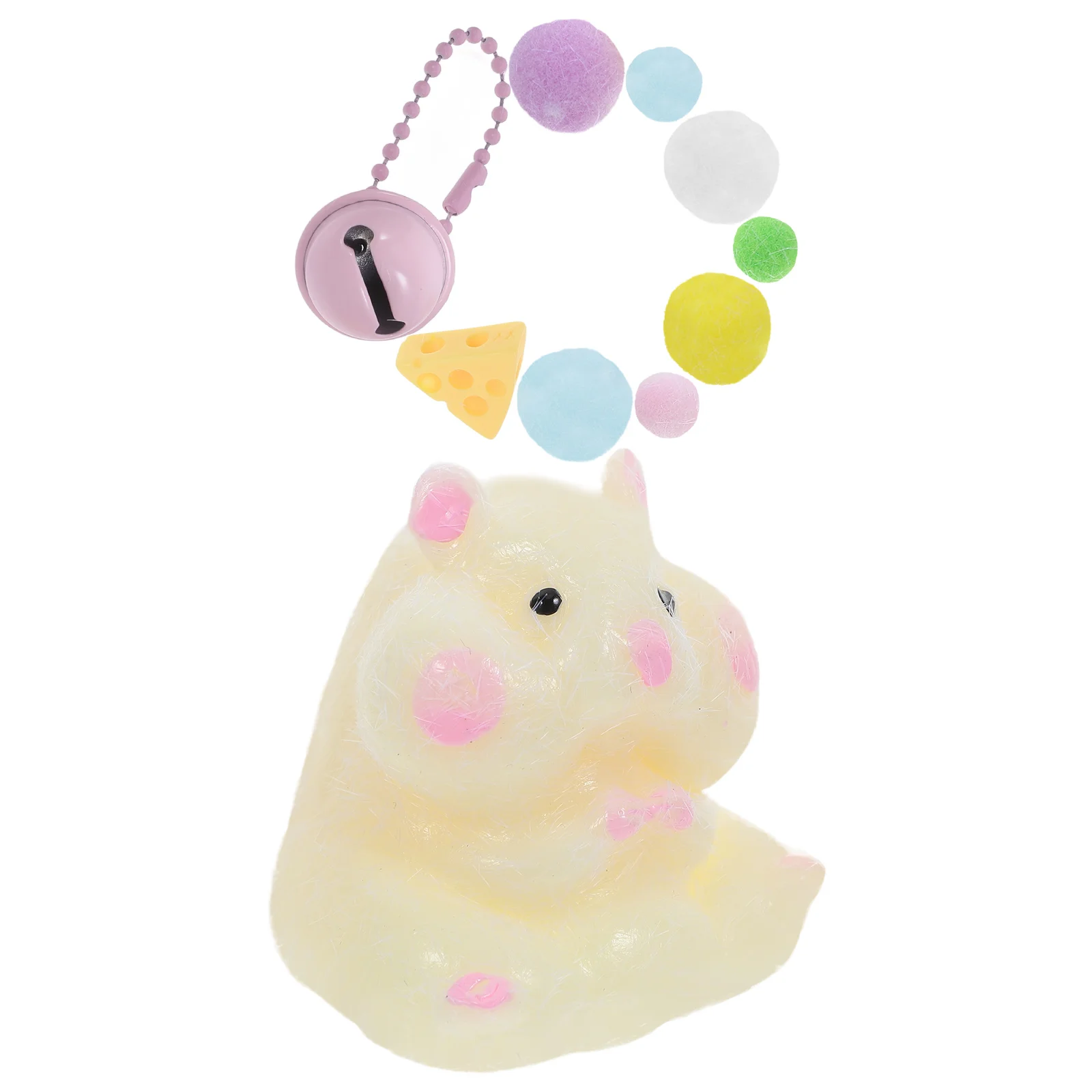 Jouets Sensoriels Compacts et Extensibles pour Enfant, Hamster, Dummonopole Rabbit, Jaune, à Presser, Amusant