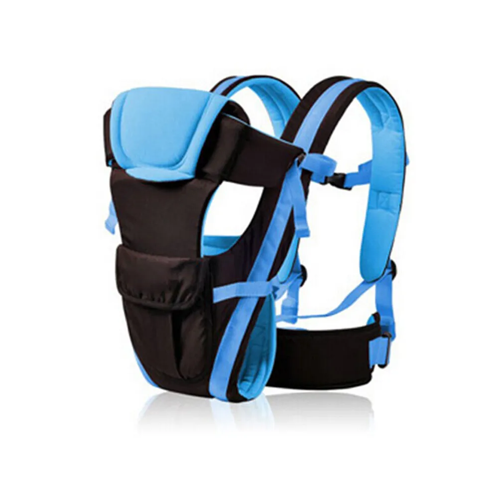 flexible-blue-baby-sling-newborn-backpack-easy-to-operate-adjustable-shoulder-belt-20kg-max-bearing-weight-infant-carrier