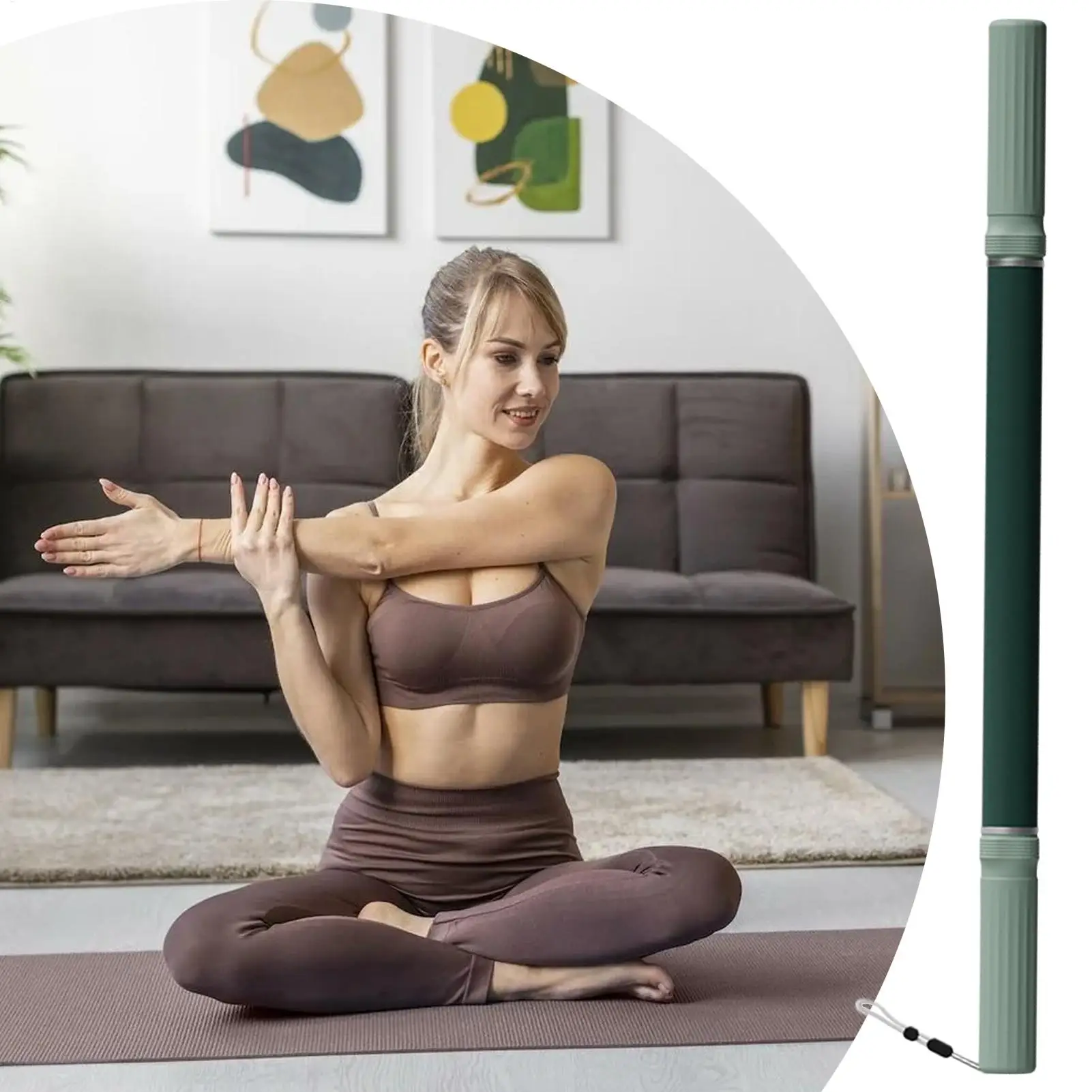 عصا اليوغا للتمدد، أداة الاسترخاء، جهاز تدريب مريح لتمديد الجسم للرياضة في الهواء الطلق والتمارين المنزلية #3