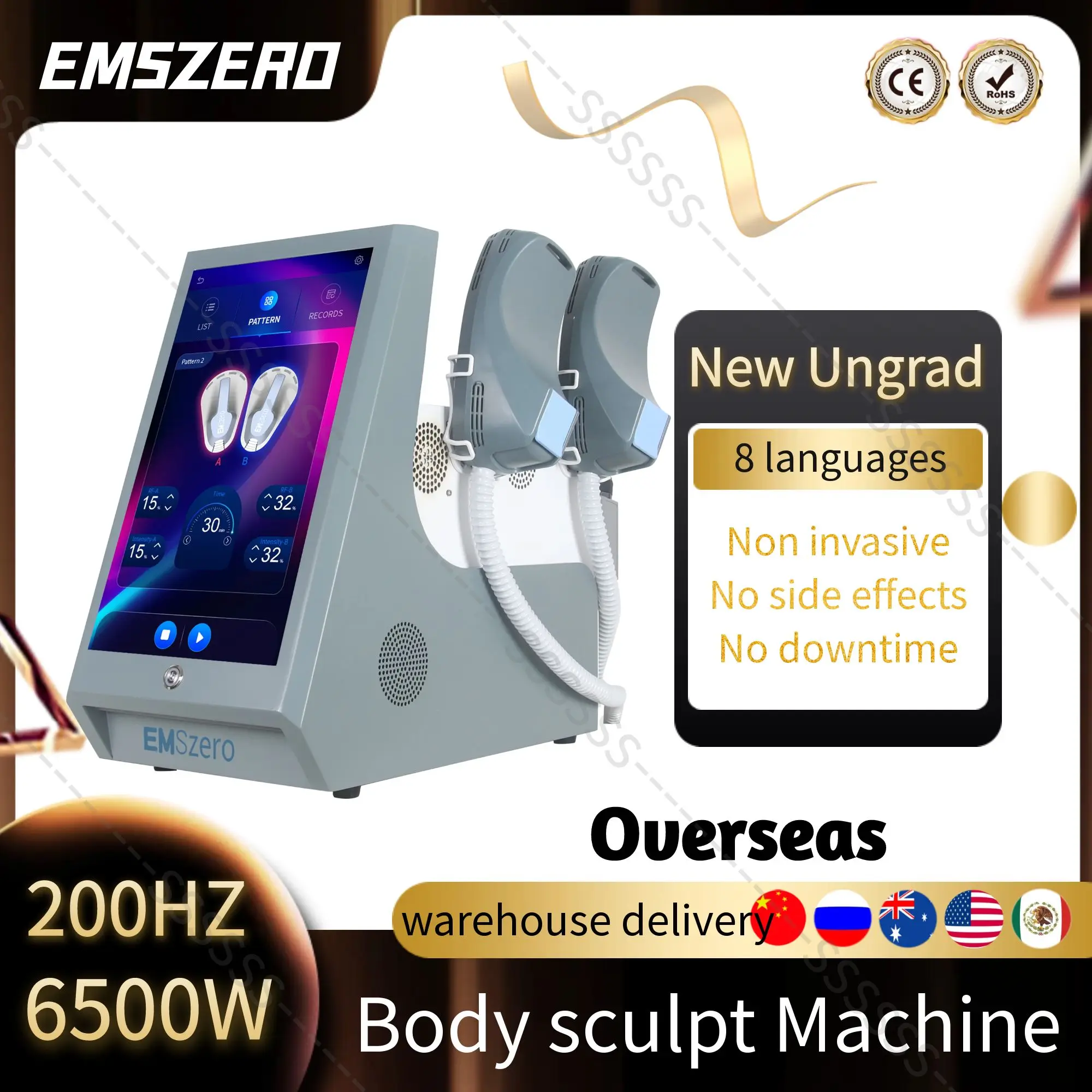 Professional EMSzero 6500W 200hz Body Sculpting Machine Fat Burning Slimming Beauty Device ZERO Weight Lose Reducing Fat Machine