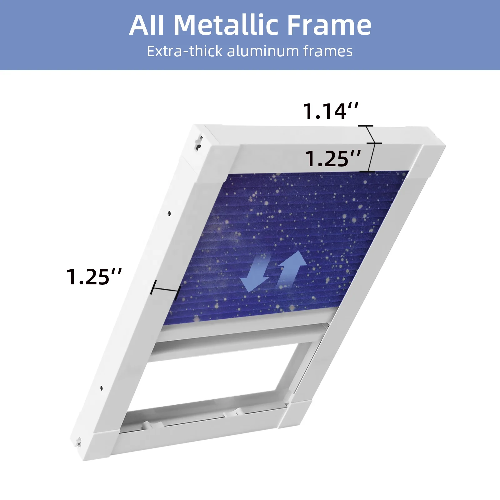 Persianas no tejidas a prueba de agua para persianas de tragaluz en forma de panal, persianas de ventana celular de ajuste perfecto para tragaluz