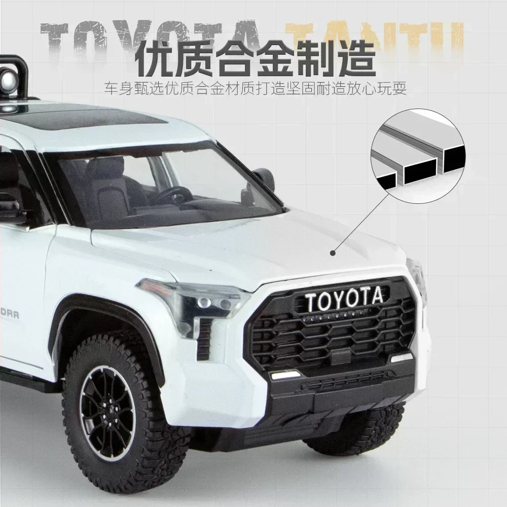 1:24 Toyota Tundra pickup truck Diecast Alloy Pull Back Car Collectable Toy Gifts for Children diecasts & toy vehicles A591