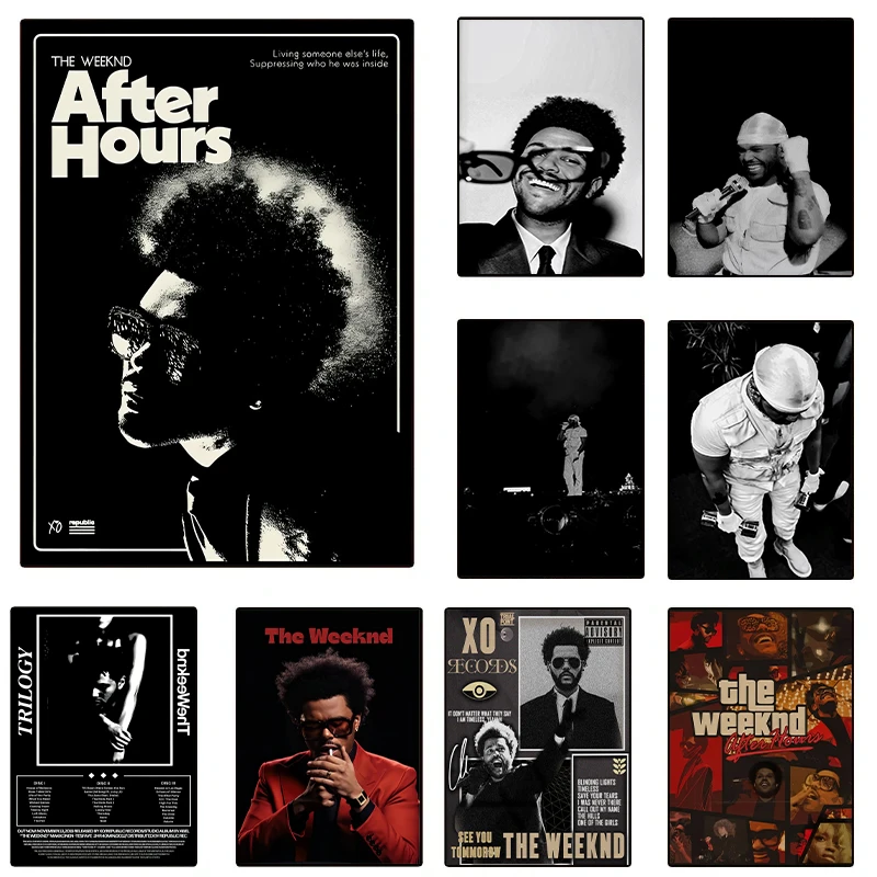 Hot Popular Singer The Weekend Music Album Cover Posters Canvas Printing Modern Wall Art Picture for Living Room Home Decor Gift