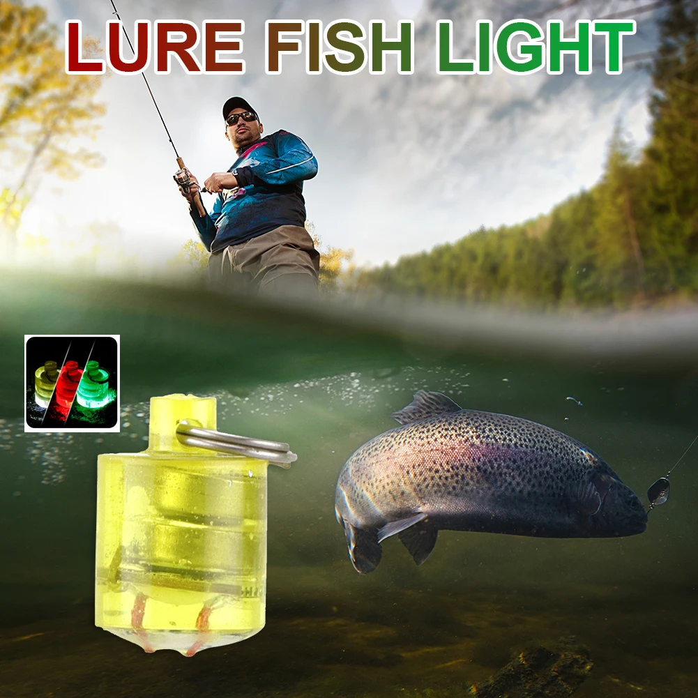 Mini Underwater Fishing Light LED Fishing Lures Fishing Lure Light for Night Fishing in Fresh Water Salt Water