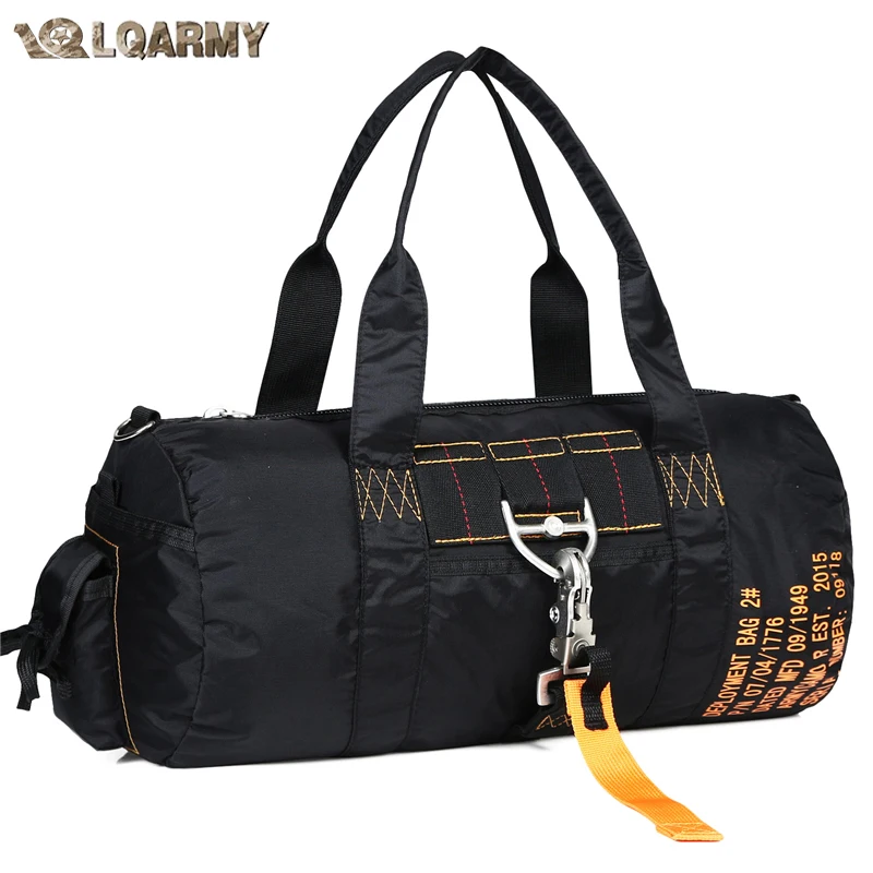 LQARMY Tactical Parachute Sport Duffle Bag 1000D Nylon Outdoor Travel Belt Bag Camping Tactical Crossbody Bag