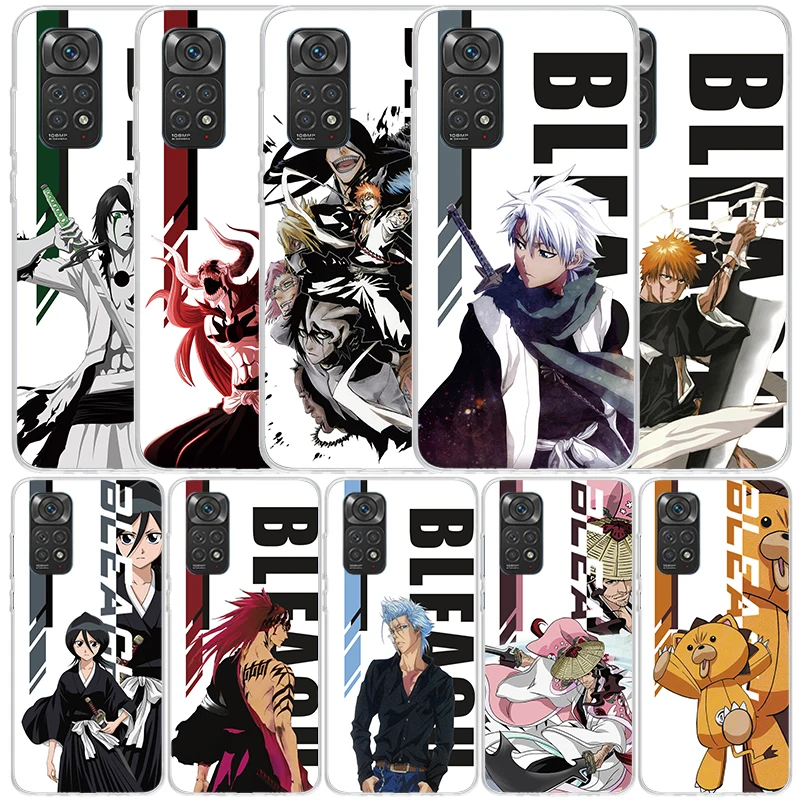 Anime Bleach Ichigo Kenpachi Phone Case For Xiaomi Redmi Note 13 12S 12 11S 11 11T 11E Pro Plus 10S 10 9S 9 8T 8 7 + Soft TPU Ba