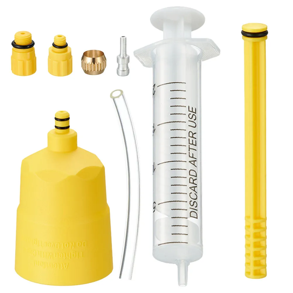 

Brake Oil Bleed Tool for and Road Bikes Compatible with Hydraulic Systems Mineral Oil Fluid Bleeder Syringe Included Kit