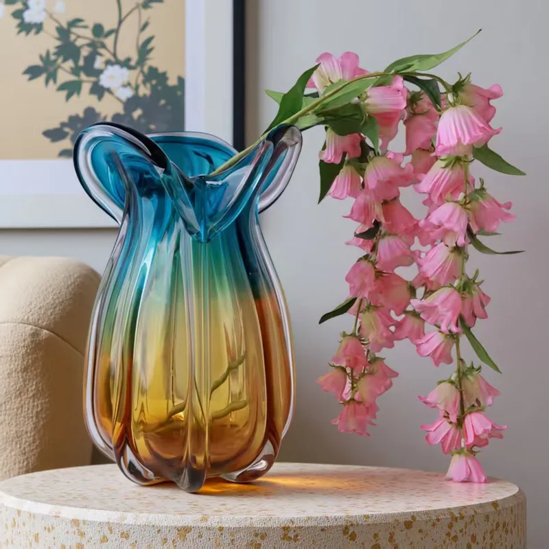 Amber Lucky Chinese Cabbage Handmade Glazed Vase Home Office Premium Ornament Living Room Model Room