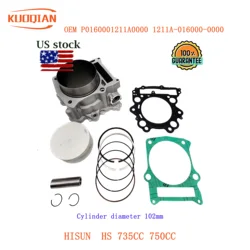 HISUN HS750cc HS 750 Cylinder Assy Piston Kit Rings For ATV UTV Parts QUAD GO KART P0160001211A0000 1211A-016000-0000