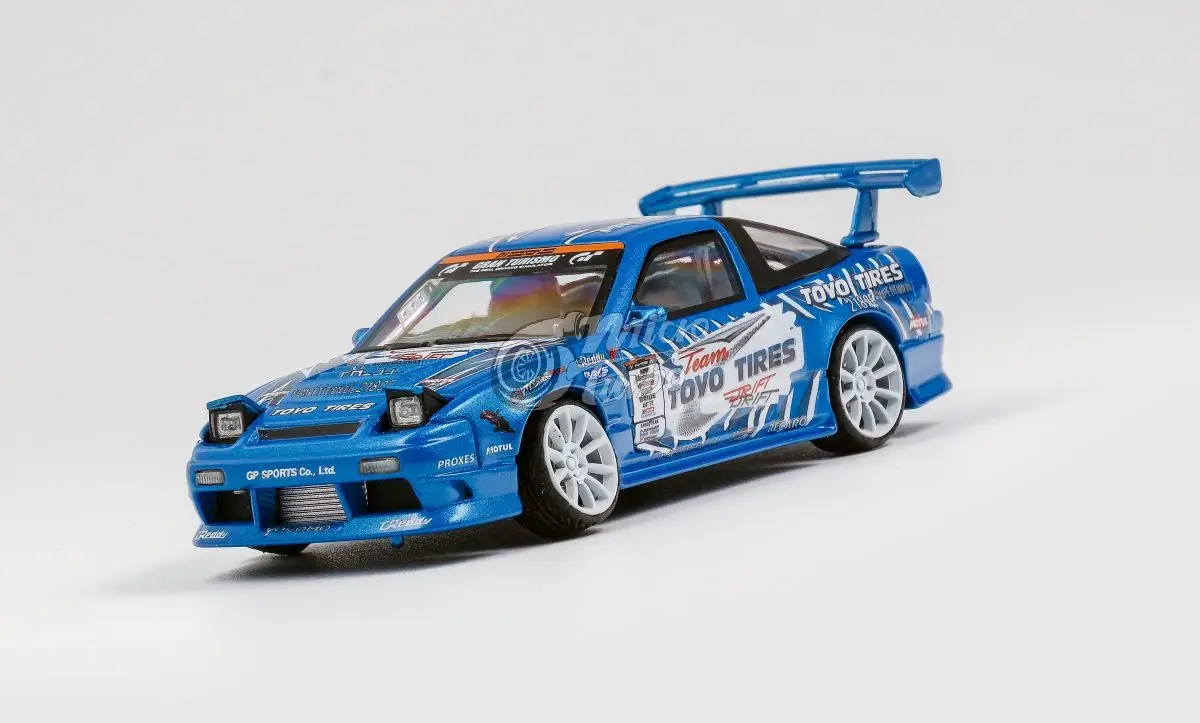 MicroTurbo 1/64 180SX TOYO Metallic Blue  Color Diecast  Stocks In 2023 Collection Gift Scale Model Car