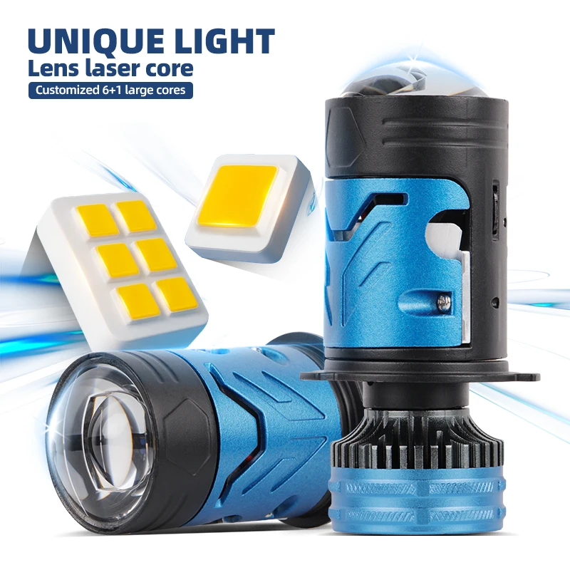 

T92 12V Mini H4 светодиодные линзы для фар, супер яркие 150 Вт, дальний/ближний свет, белый свет 6000K для автомобилей и мотоциклов, совместимые модели Hilux