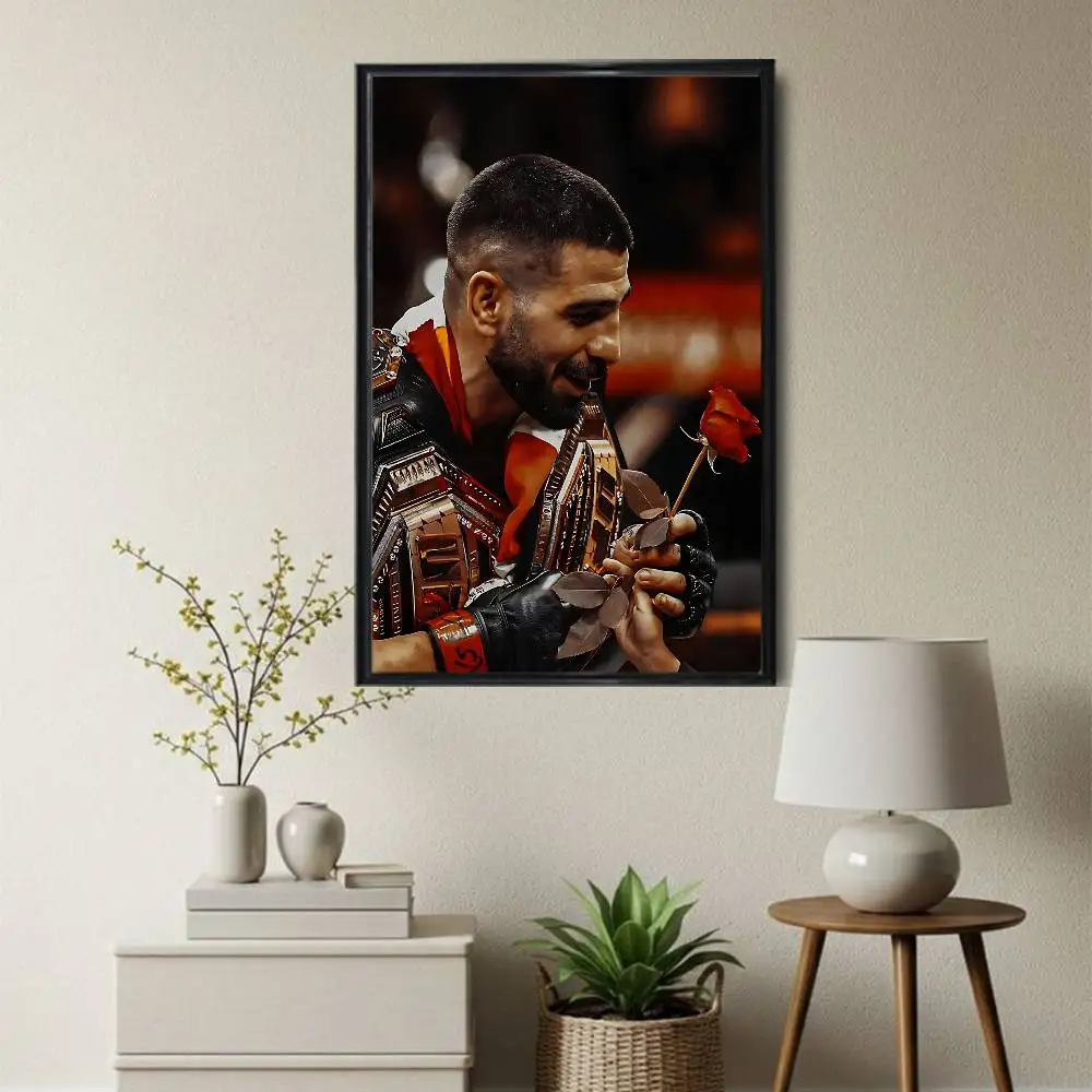 Looking forward Ilia Topuria Poster Trendy Wall Art For Coffee Office Bar Decoration Best Gift Good Sticker Printed On PP Paper