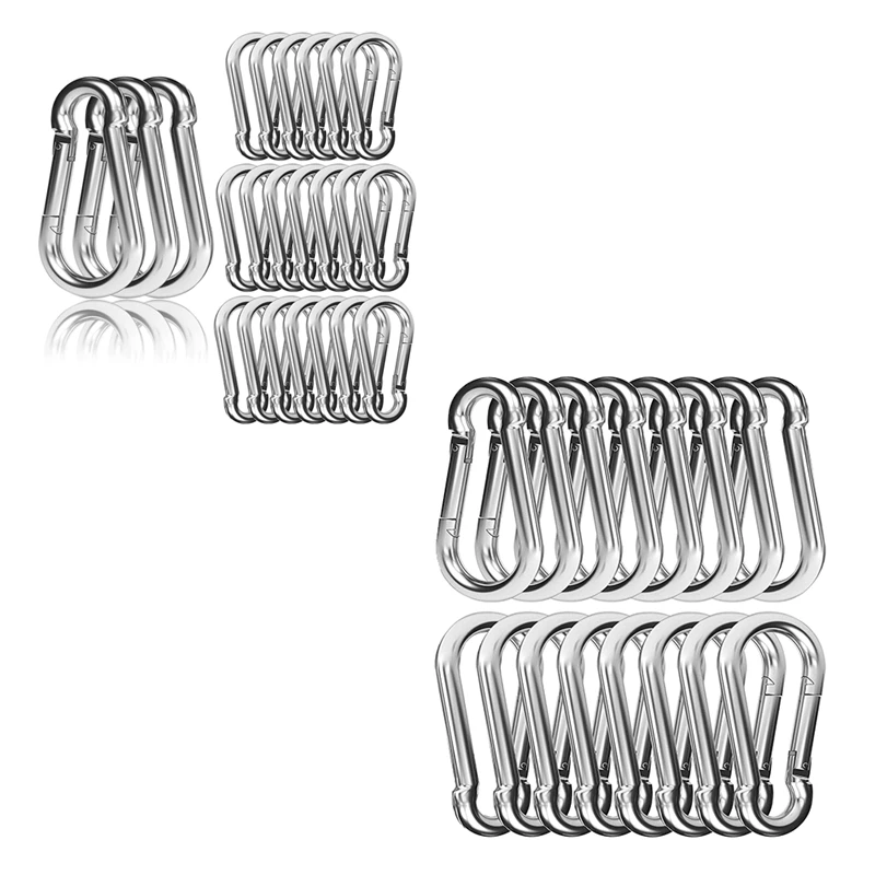 TKOH-30PCS Mosquetón con gancho a presión de resorte resistente de 4 pulgadas, mosquetón con resorte a presión para columpio hamaca gimnasio al aire libre
