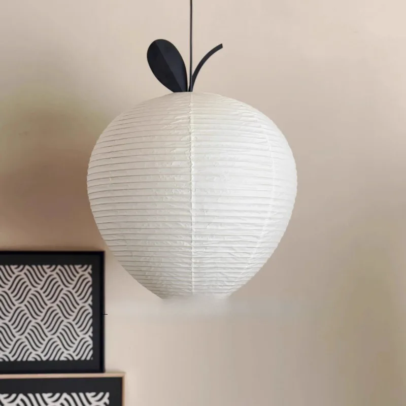 Danish Rice Paper Delicate Pendant Lights Bedroom Study Cafe Art Gallery Creative Homestay Apple and Pear Shape LED Hanging Lamp