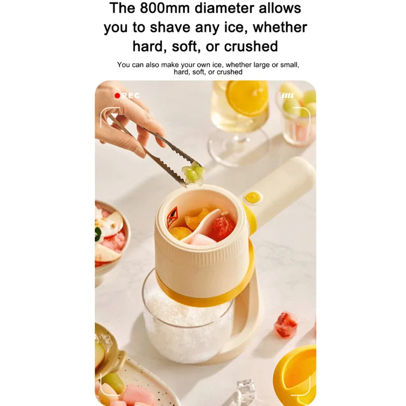Ice Block Making Machine Household Multi-Purpose Detachable Mini Electric Shaved Slush Smoothie Maker Crusher Shaver