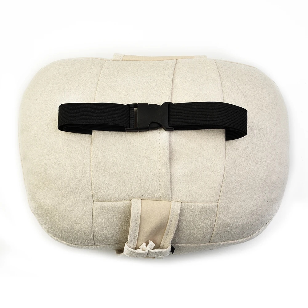 2Pcs For Mercedes Car Headrest Suede Fabric Beige For Mercedes-Benz Maybach Design S Class Ultra Soft Pillow