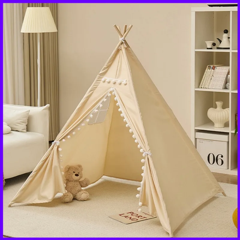 Tente pour enfants, maison de jeu 1.35m /1.6m, télescope Portable pour enfants, tente de château de princesse d'intérieur, cadeau pour filles