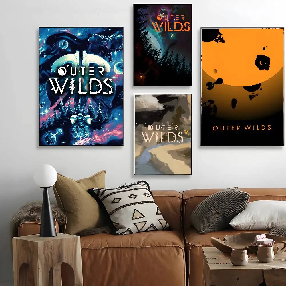 ملصق لوحة ملصق من Game O-Outer Wild مع مطبوعات هدية تزيين غرفة النوم وغرفة المعيشة