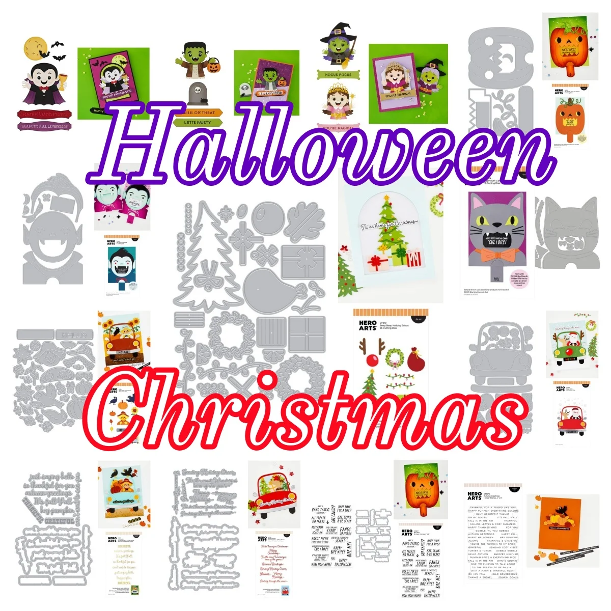 Image of August 2026 Halloween Herbst Weihnachten Metall-Stanzformen Klare Stempel Heißfolie für DIY-Dekoration Scrapbook Papierprägung