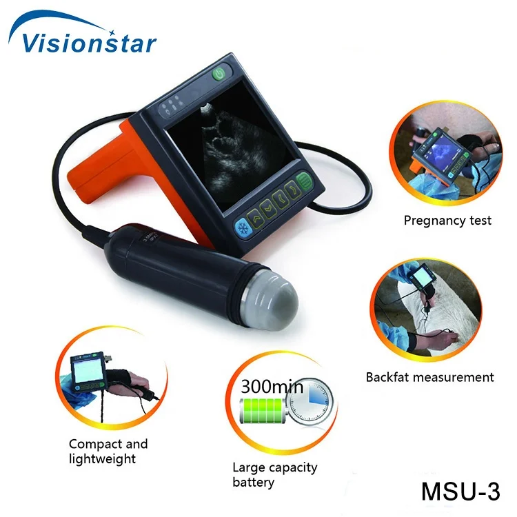 Cheap MSU-3 Full Digital Mechanical Sector Swine Ultrasound Machine