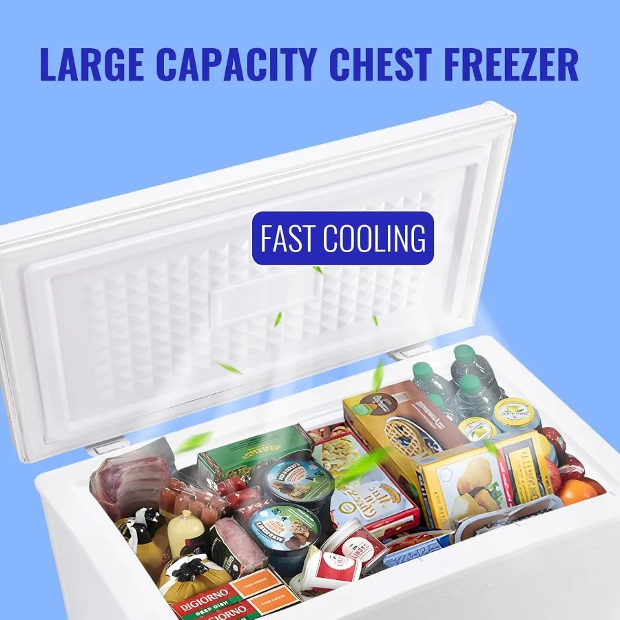 WANAI Chest Freezer Large Compact Deep Freezers Fast Freezing Freezers for Home Office Dorm Apartment Size Freezr with Removabl