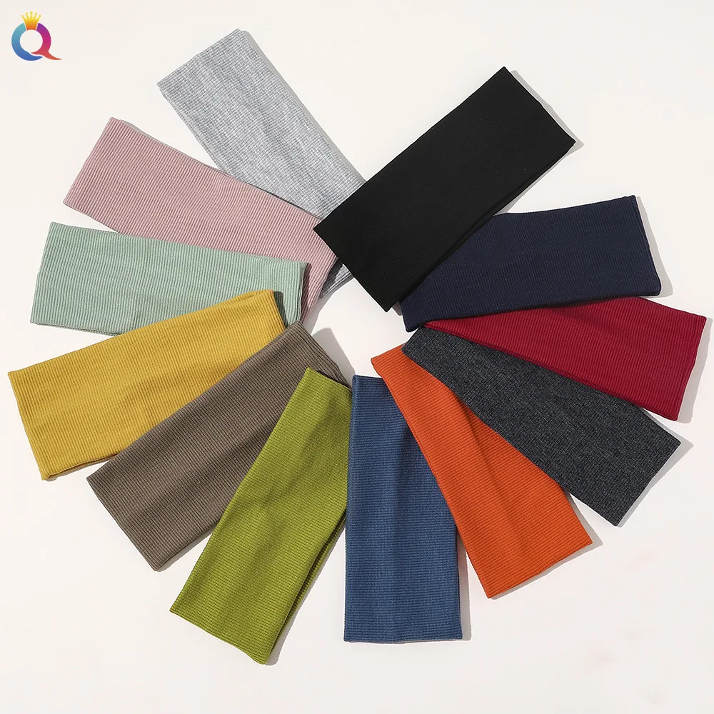 1pc Soft Ribbed Knit Headband Non Slip Sports Hair Band for Women Yoga Workout Sweatband Daily Casual Headwrap