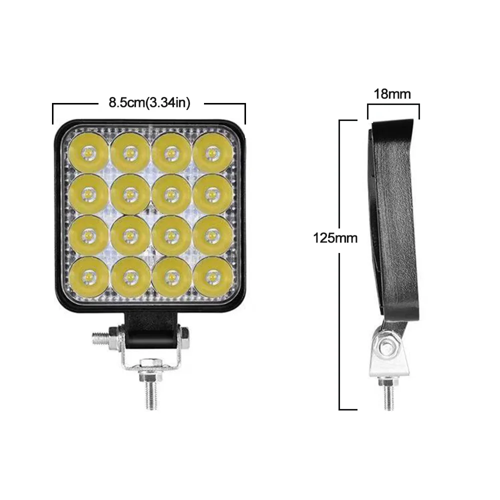Mini Barra de Luces LED de Trabajo de 3.3 Pulgadas, 12V 24V, Luces Antiniebla de Conducción con Haz Concentrado y Amplio para Auto, Camioneta, SUV, ATV, Accesorios Todoterreno