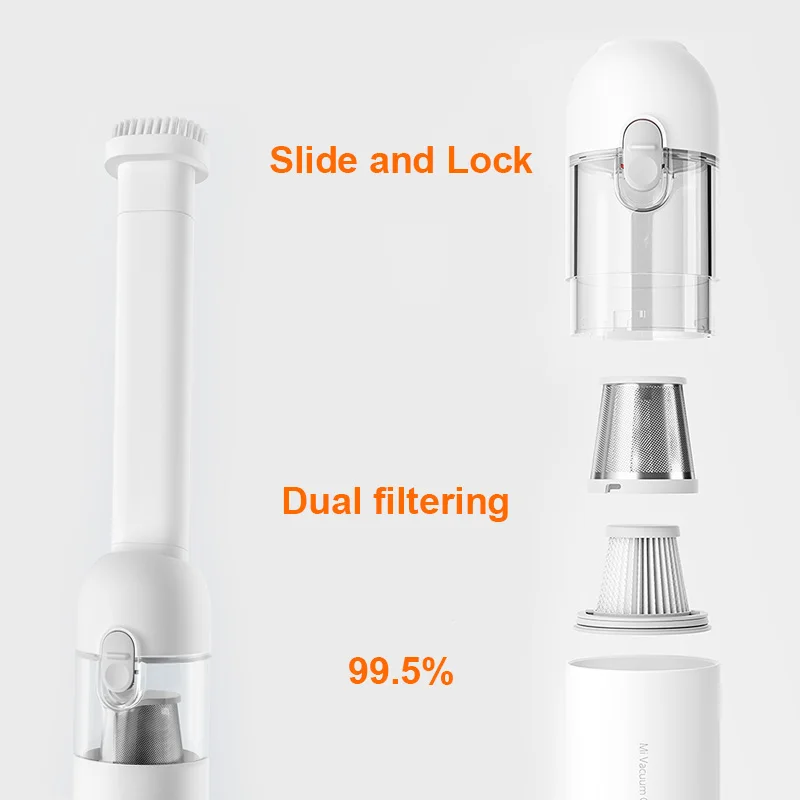 Xiaomi Handheld Vacuum Cleaner Portable 13000Pa 2 Gear Cordless Multifunctional Nozzle Dual Filtering Home Car Dust Catcher