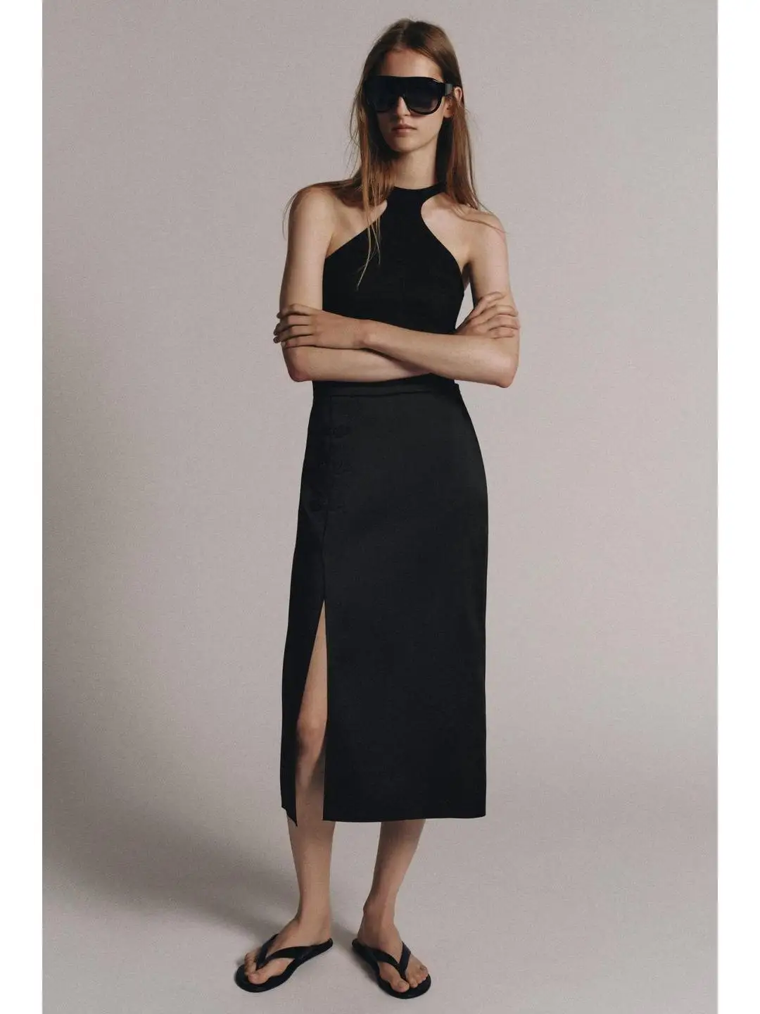 Midi Skirt Details Decorative Straight Hem mid Waist Bell Bottoms Rope Knot Buckle Women's Citywalk Polyester Fiber A-Line Skirt