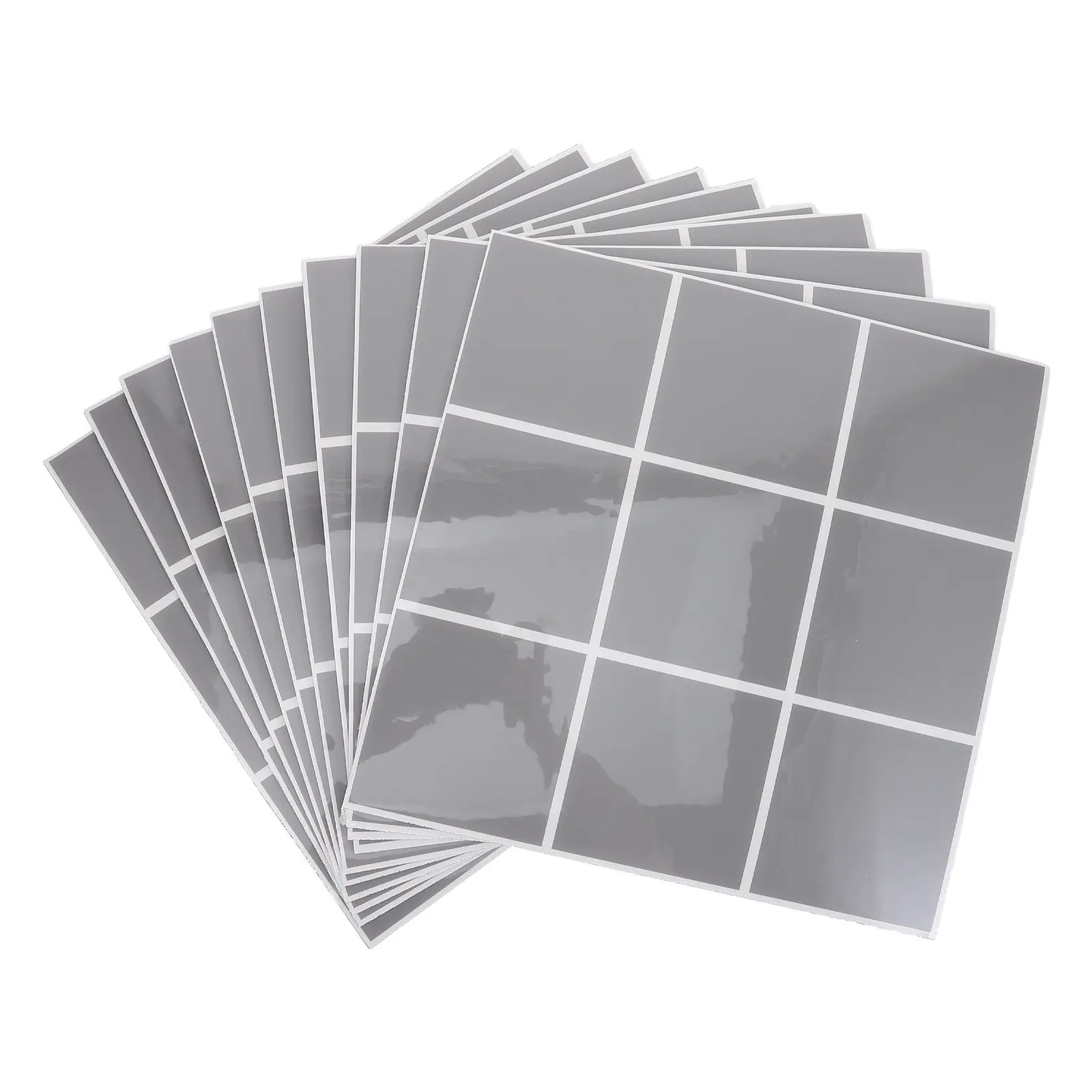 10Pcs Peel and Stick Kitchen Tile Stickers PVC Waterproof Self Adhesive Oil Proof Decorative Wall Tiles for Backsplash Bathroom