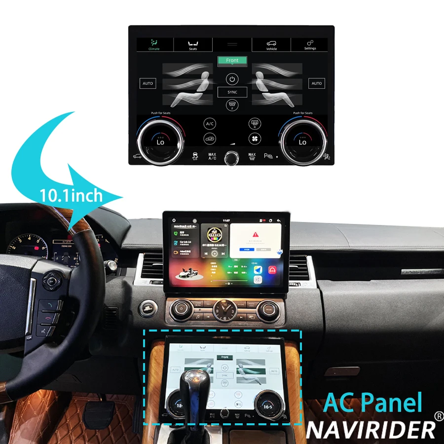 Климат-контроль 10,1-дюймовая цифровая сенсорная панель переменного тока для Land Rover Discovery 4 2010-2016, ЖК-экран, несколько языков, божественная энергия