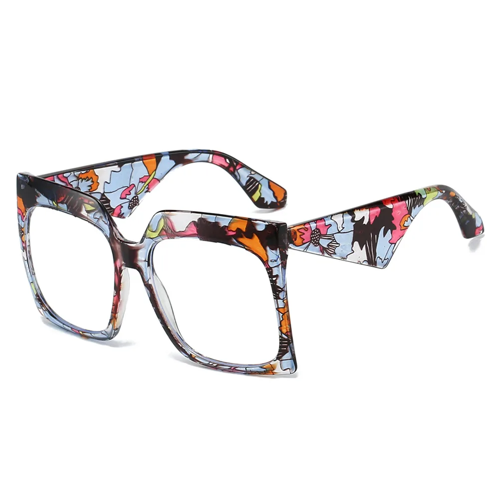 

New Retro Square Large Frame Anti Blue Light Glasses Y2K Colorful Candy Color Matching Design High Quality Casual Unisex Glasses
