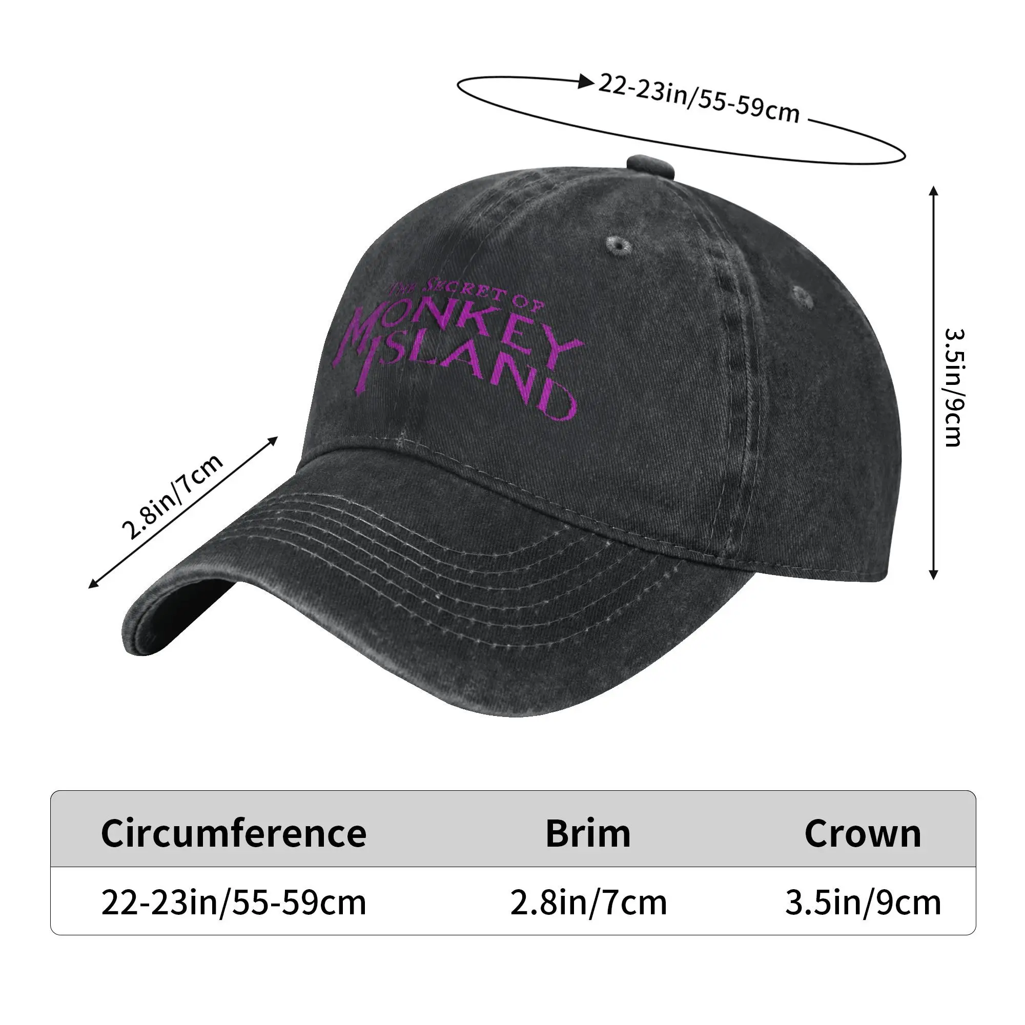 The Secret of Monkey Island Original Logo Print Caps Men Women Cotton  Trucker Hat Lerisure Headwear Baseball Cap Adjustable