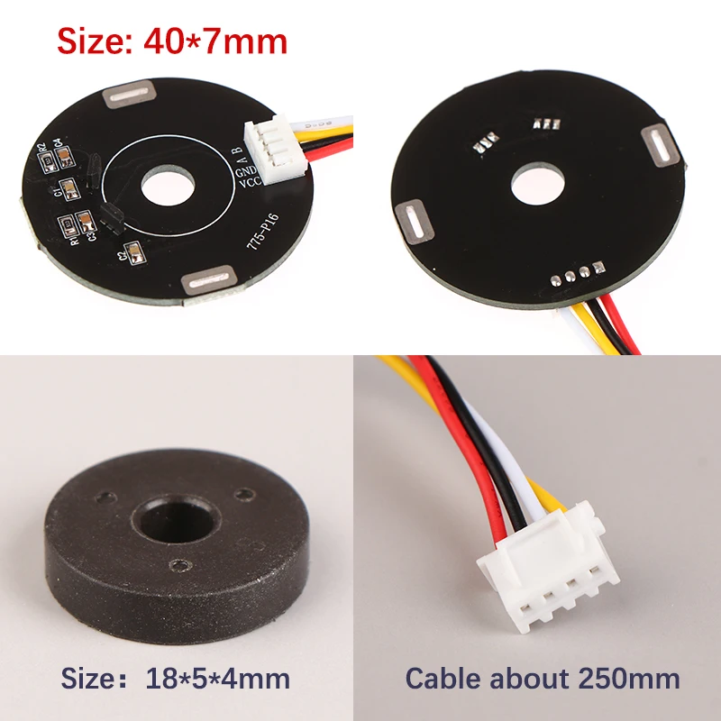 775-P16 doppia Hall magnete Encoder piastra di codice rotazione a induzione magnetica sensore di direzione della velocità utilizzare al motoriduttore 775 DC