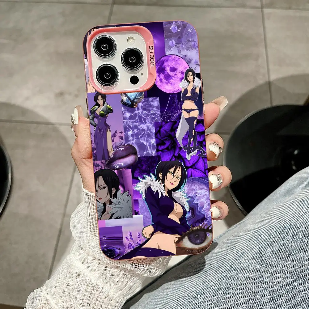 Seven Deadly Sins Merlin Phone Case for iPhone 17 16 15 14 13 12 11 X XR XS Air Pro Max Plus Pink Colorful Silver Cover - view 5
