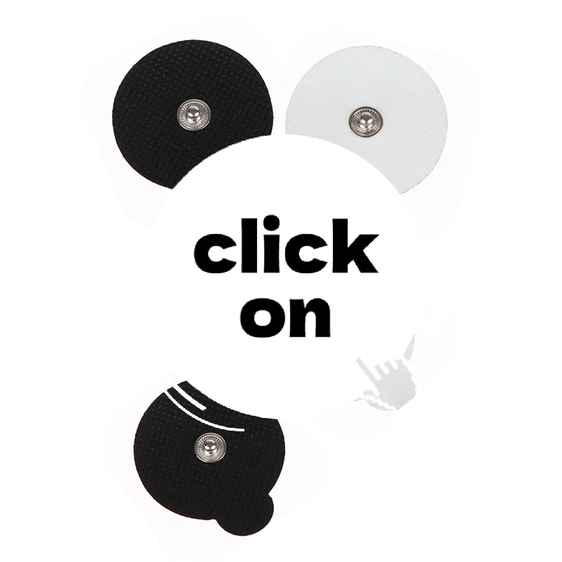 2 قطعة 4 سنتيمتر وحدة عشرات مستديرة منصات القطب ل EMS العضلات محفز العلاج الكهربائي منصات ذاتية اللصق استبدال قابلة لإعادة الاستخدام #1