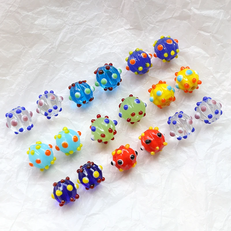 1pcs Funny Hit Color Glass Beads Glass Beads Material Diy Handmade Jewelry Earrings Necklace Accessories Jewelry Materials Charm