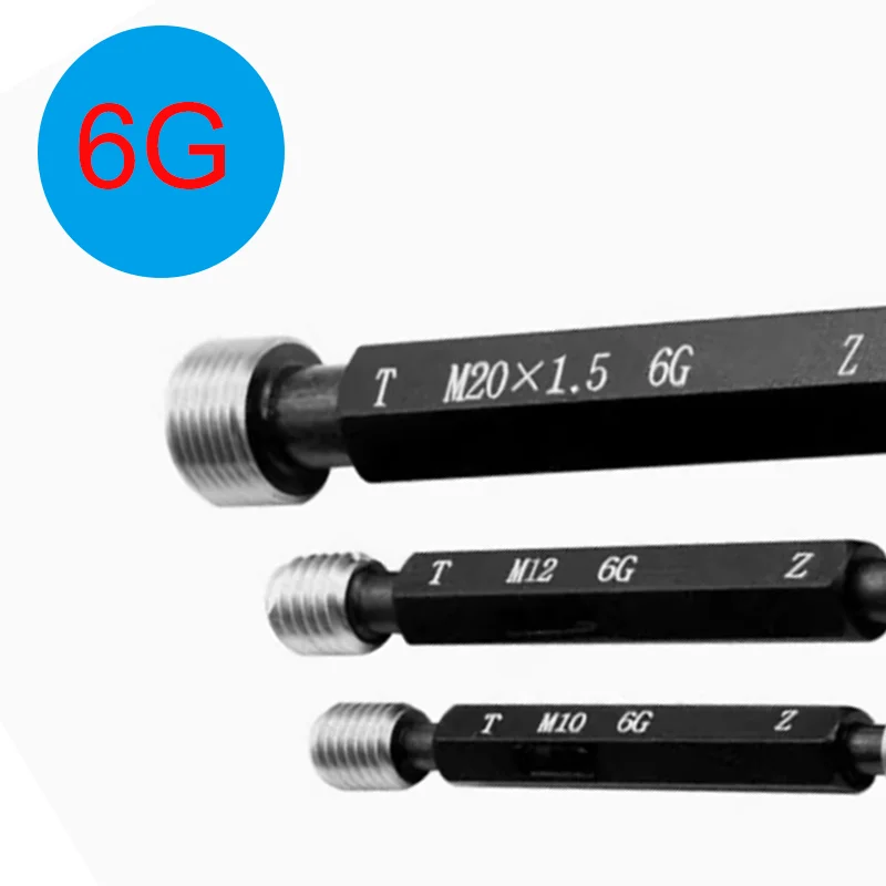 Tolerance 6G M11 M12 M13 M14 M16 M20 M30 M40 M50 M60 Metric Steel Double End Hex Handle Thread Plug Gage Gauge Thread Distance 2