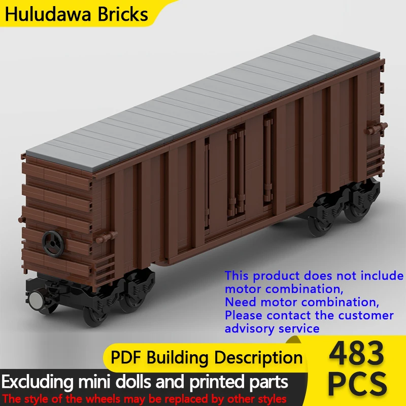 

City Car Model MOC Building Bricks US Railway Container Car Modular Technology Gifts Holiday Assemble Children Toys Suit