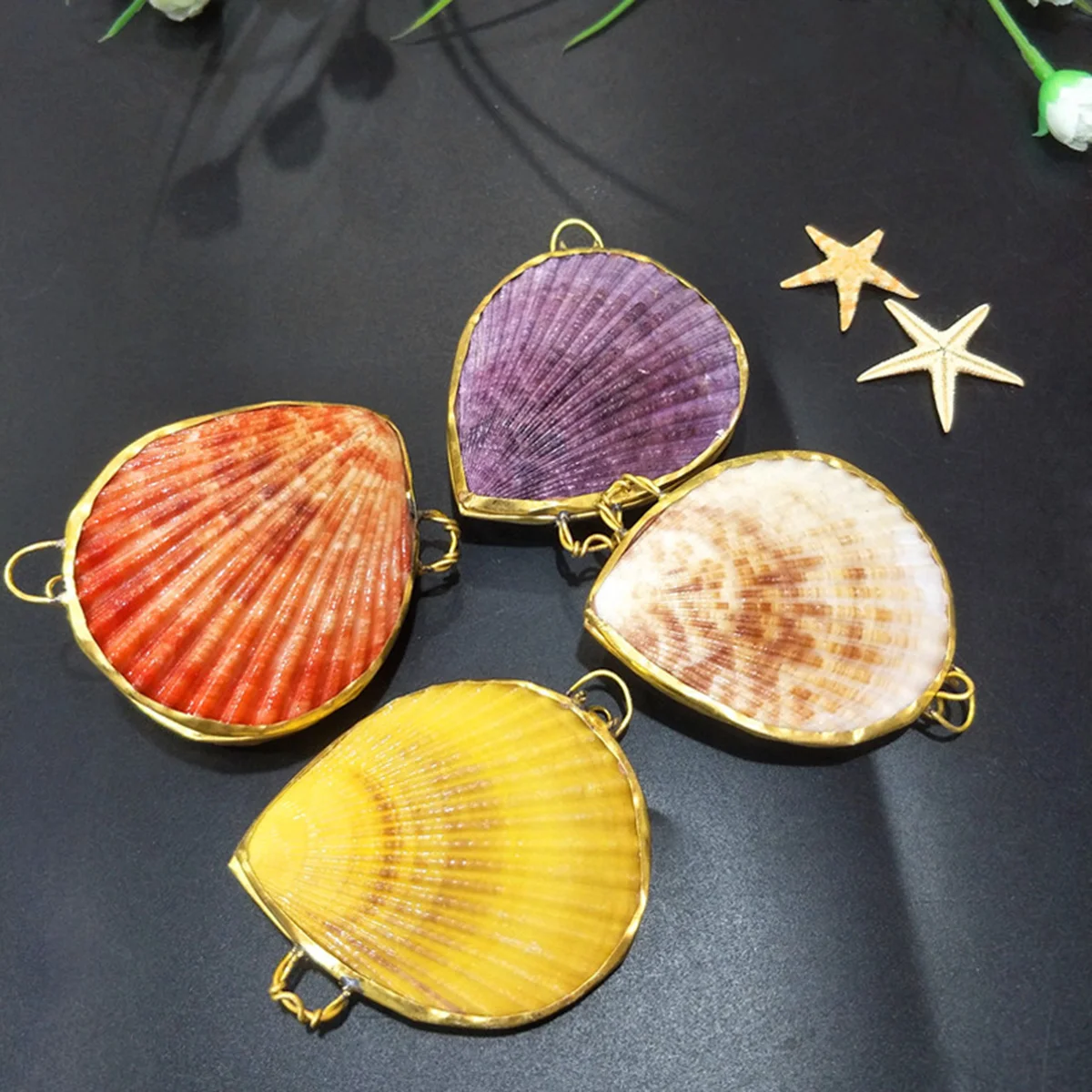 Pink Decor Seashell Display Jewels for Crafts Ring Storage Case Earring Container Necklace Box