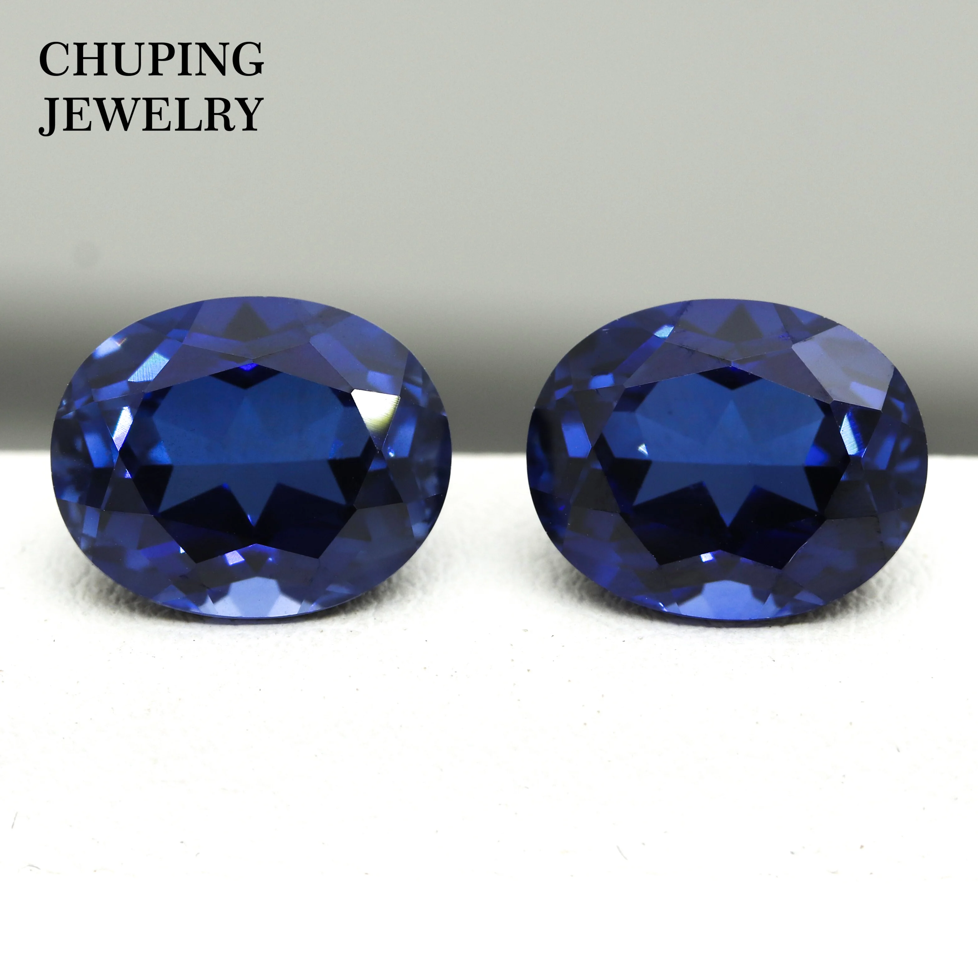 ChuPing Jewelry Forma ovale Fiamma fusa Blu reale per realizzare certificati AGL selezionabili Negozio sciolto Coltiva lo zaffiro