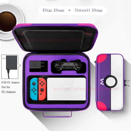 Imagen 2 del producto Lindo estuche de transporte para Nintendo Switch, almacenamiento de carcasa de cubierta dura, bolsa de hombro para consola OLED y accesorios de Nintendo Switch